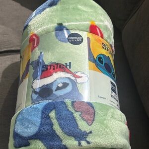 Disney Stitch Festive holiday oversized cozy Throw Blanket